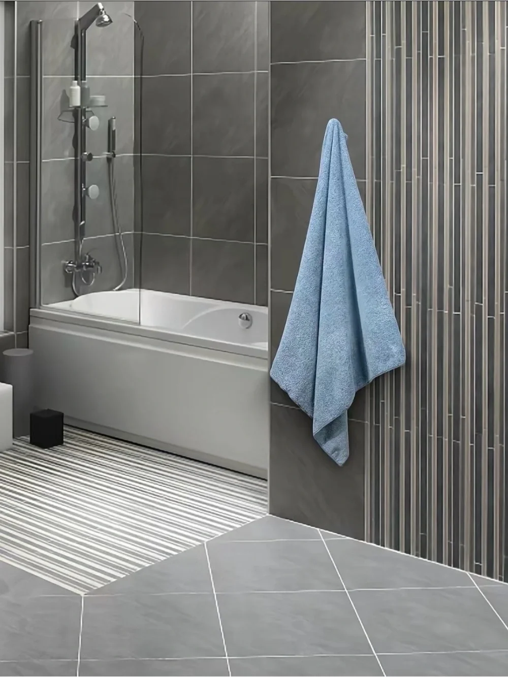 2 Plush Bath Towel - Pale Blue